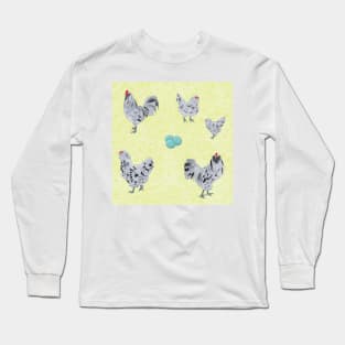 Splash Ameraucana Pattern Long Sleeve T-Shirt